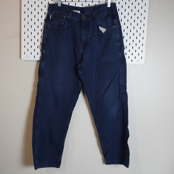 Carhartt Other - Carhartt Men's Loose Fit Dark Wash Carpenter Jeans 34x30 RN 14806